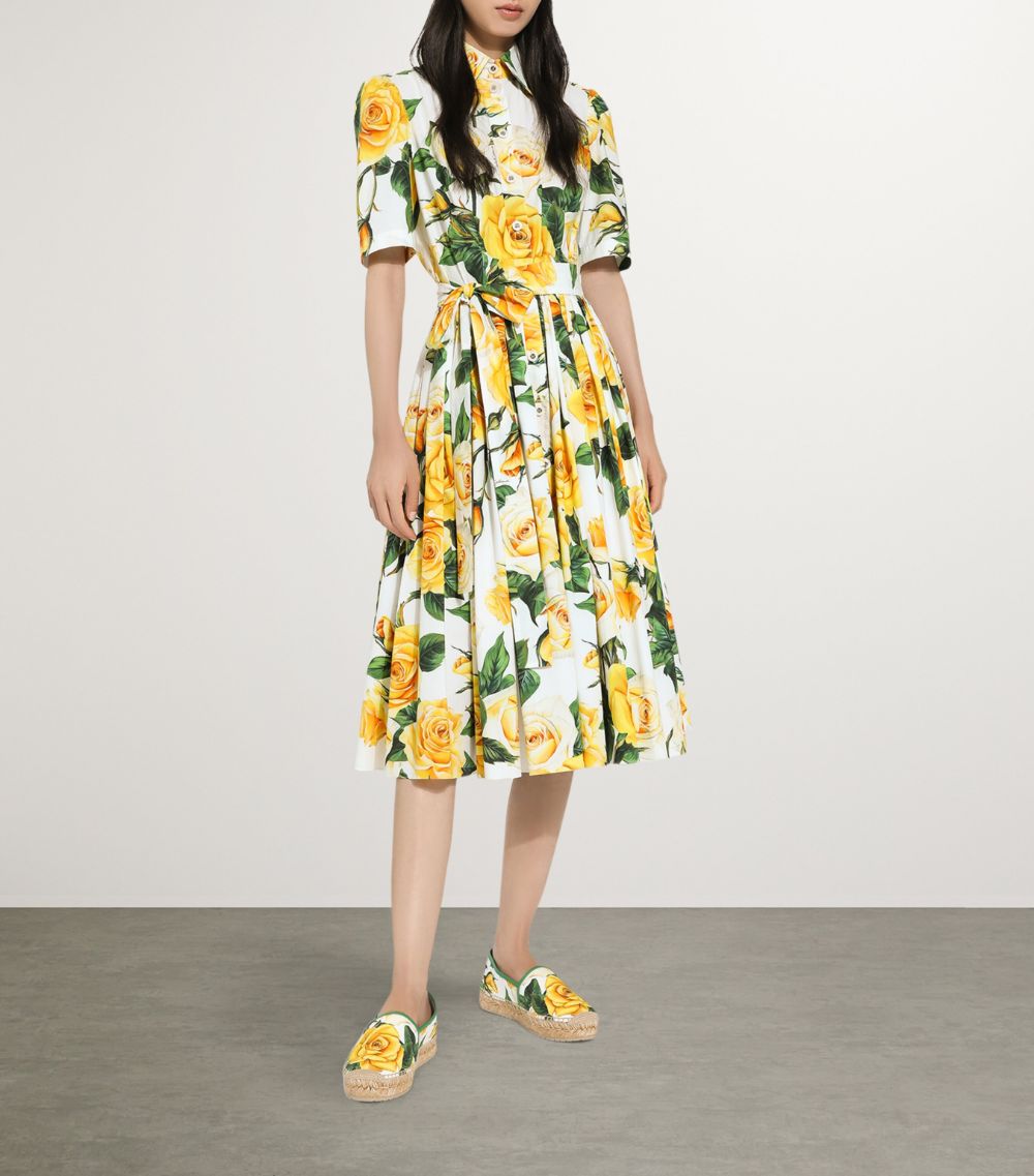 Dolce & Gabbana Dolce & Gabbana Cotton Floral Midi Dress