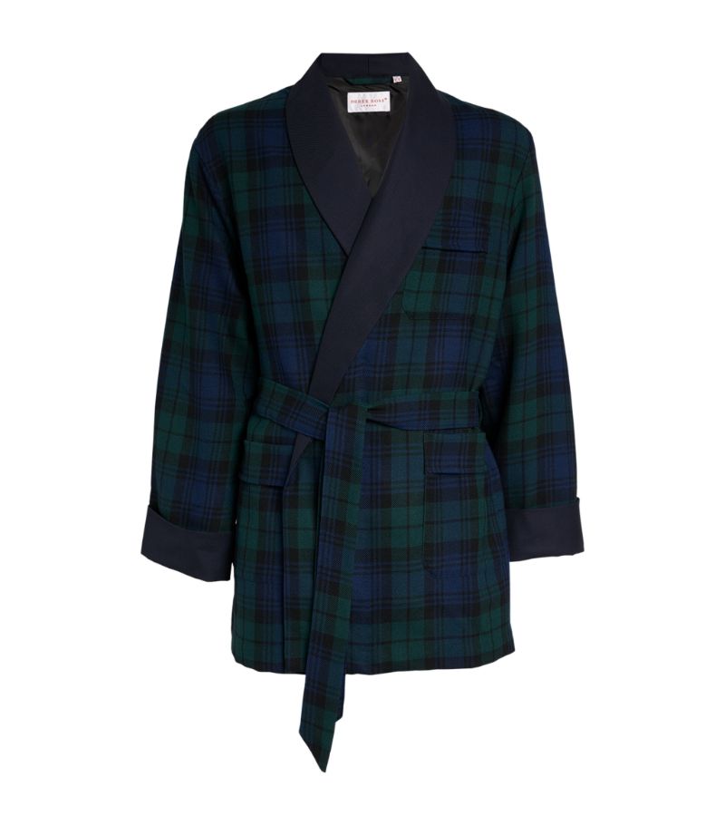 Derek Rose Derek Rose Wool Tartan Smoking Jacket