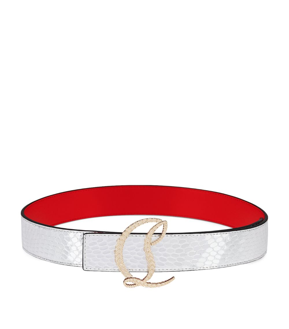 Christian Louboutin Christian Louboutin CL Logo Leather Belt