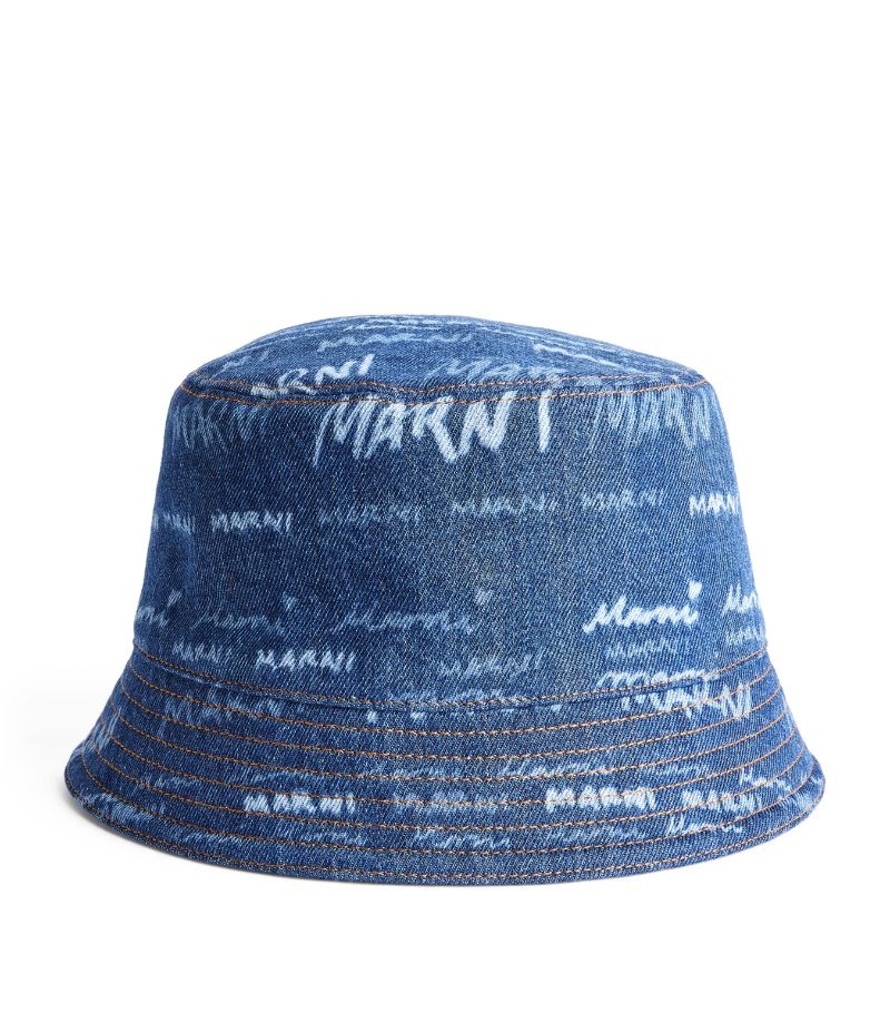 Marni Marni Denim Logo Bucket Hat