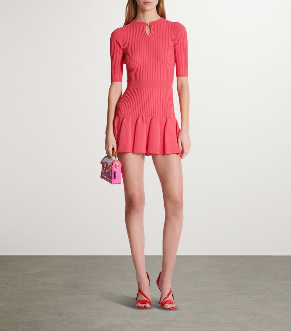 Balmain Balmain Rib-Knit Mini Dress