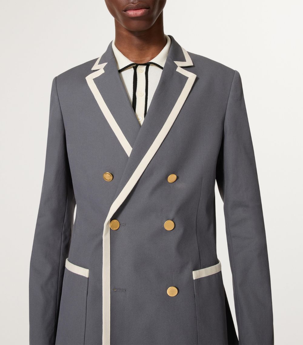 Valentino Valentino Stretch-Cotton Double-Breasted Blazer