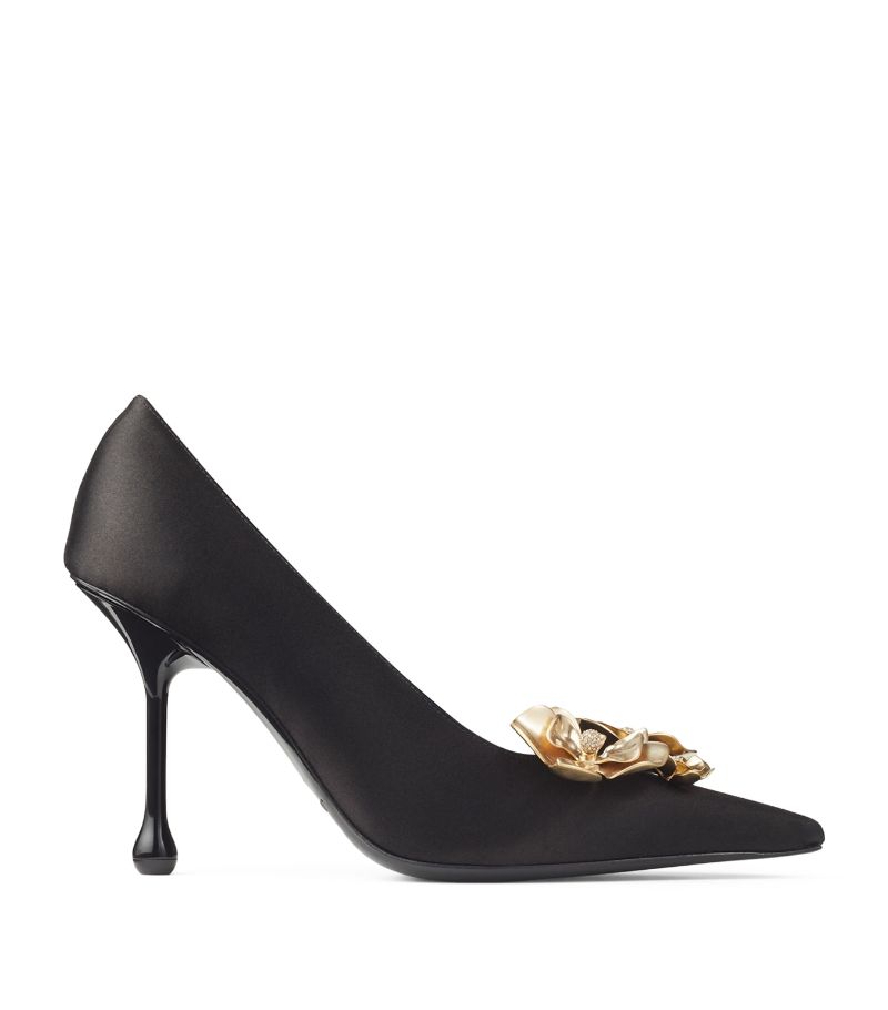 Jimmy Choo Jimmy Choo Ixia Flowers 95 Satin Pumps