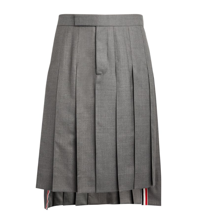 Thom Browne Thom Browne Wool Pleated Midi Skirt