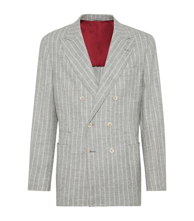 Brunello Cucinelli Brunello Cucinelli Alpaca-Blend One-And-A-Half Breasted Blazer