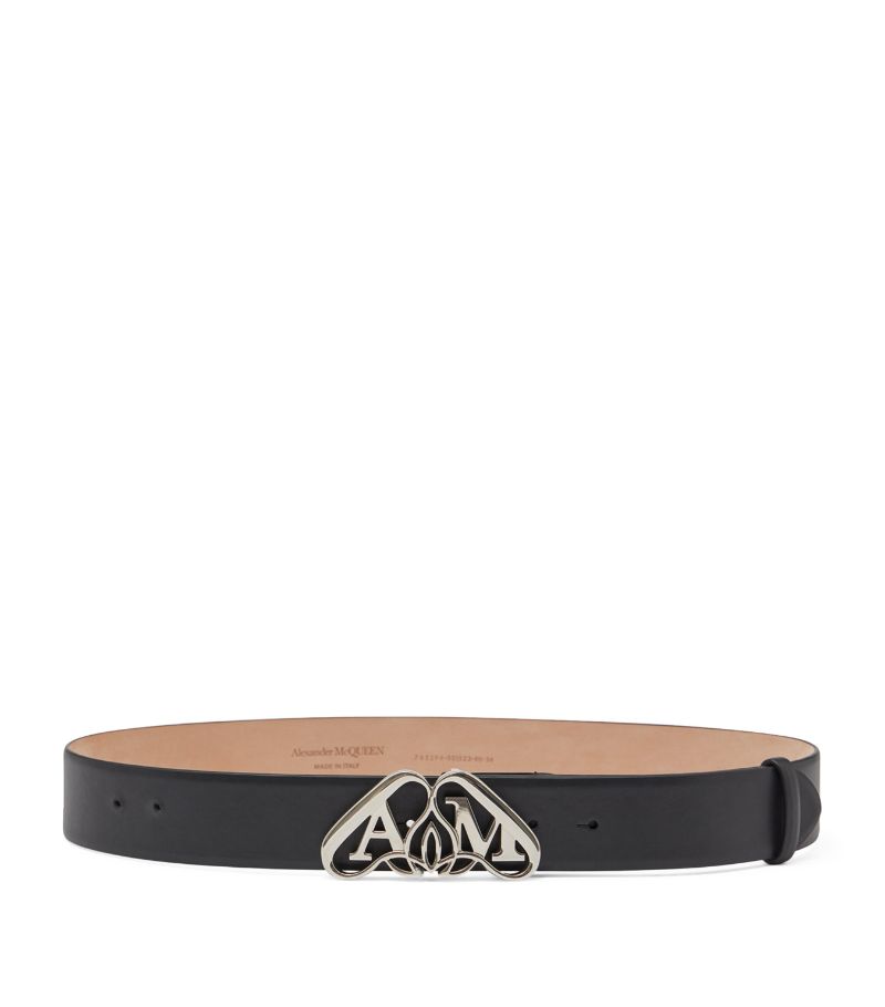 Alexander McQueen Alexander Mcqueen Leather Seal Logo Belt