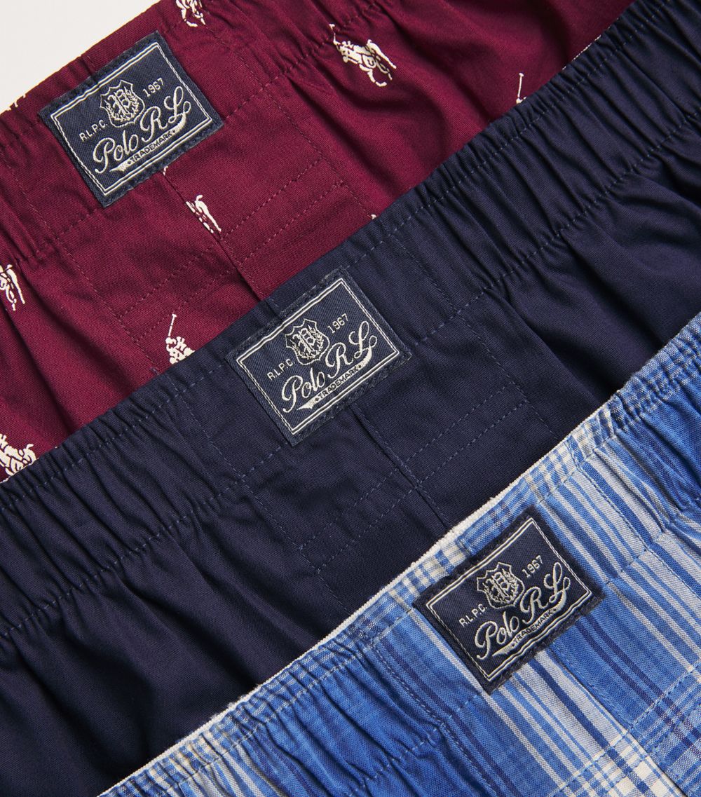 Polo Ralph Lauren Polo Ralph Lauren Cotton Woven Boxers (Pack Of 3)