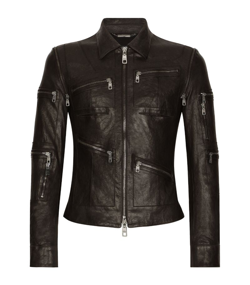 Dolce & Gabbana Dolce & Gabbana Lambskin Detachable-Sleeve Jacket