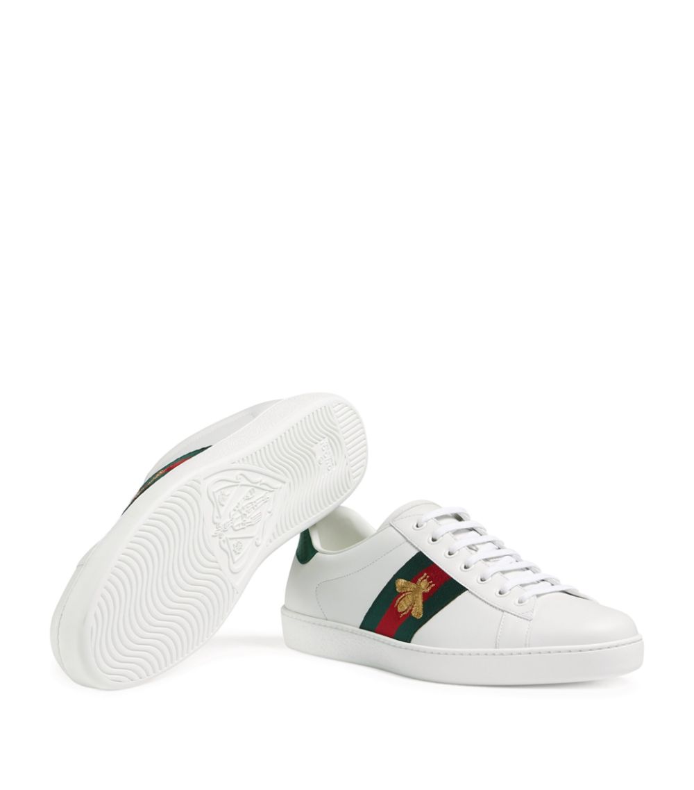 Gucci Gucci Leather Embroidered Ace Sneakers