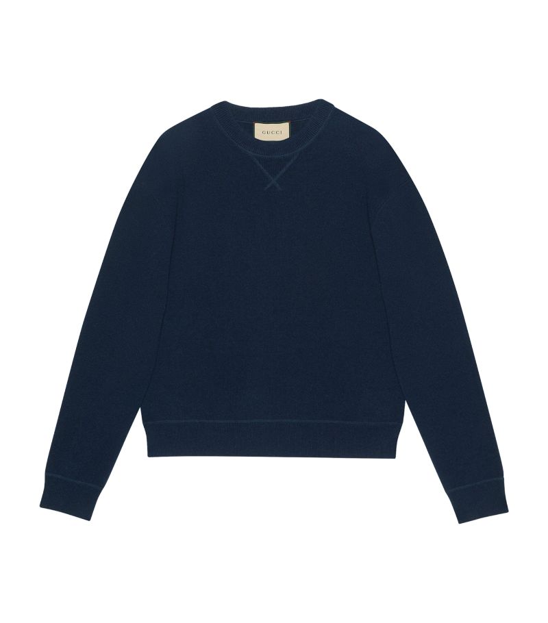 Gucci Gucci Cashmere Embroidered-Logo Sweater