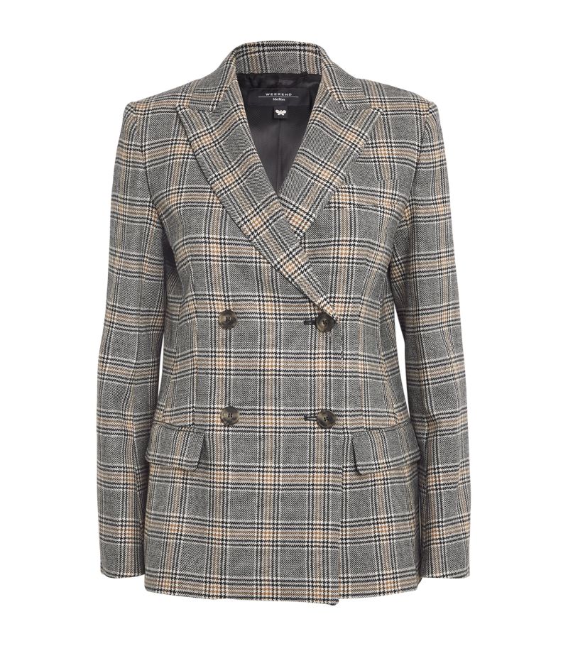 Weekend Max Mara Weekend Max Mara Virgin Wool Check Blazer