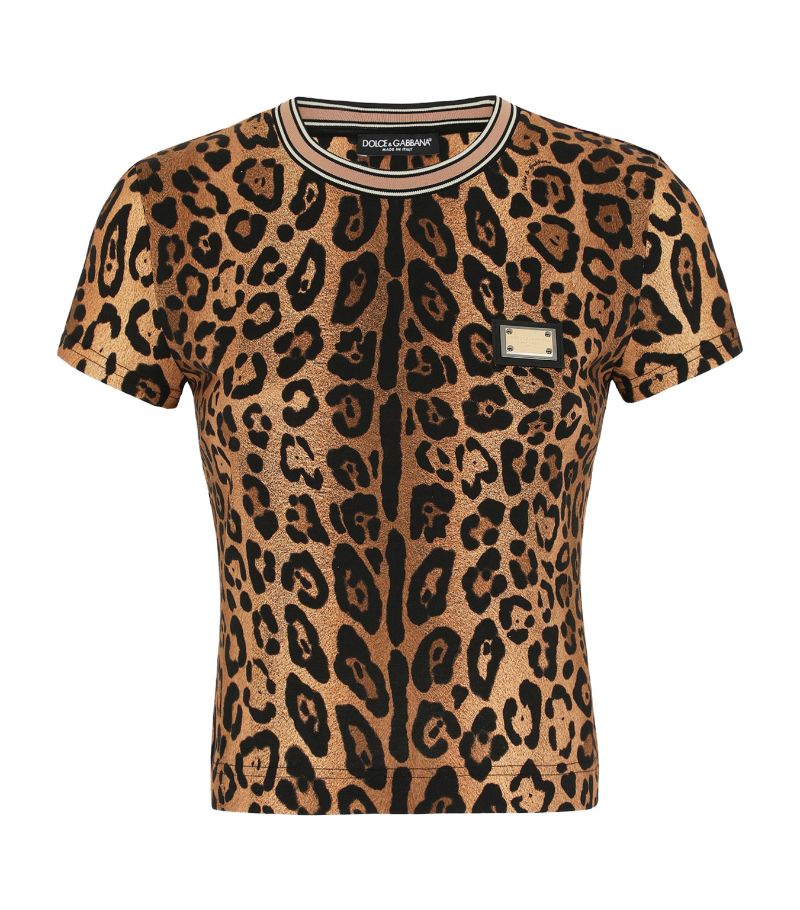 Dolce & Gabbana Dolce & Gabbana Cotton Leopard Print T-Shirt