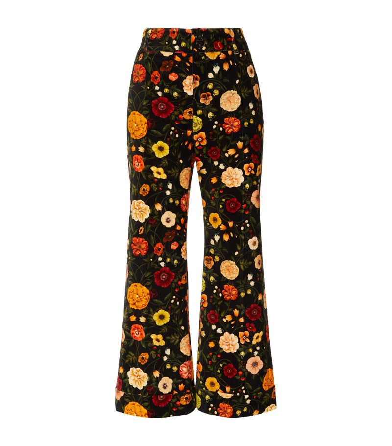 La Doublej La Doublej Velvet Floral Hendrix Trousers