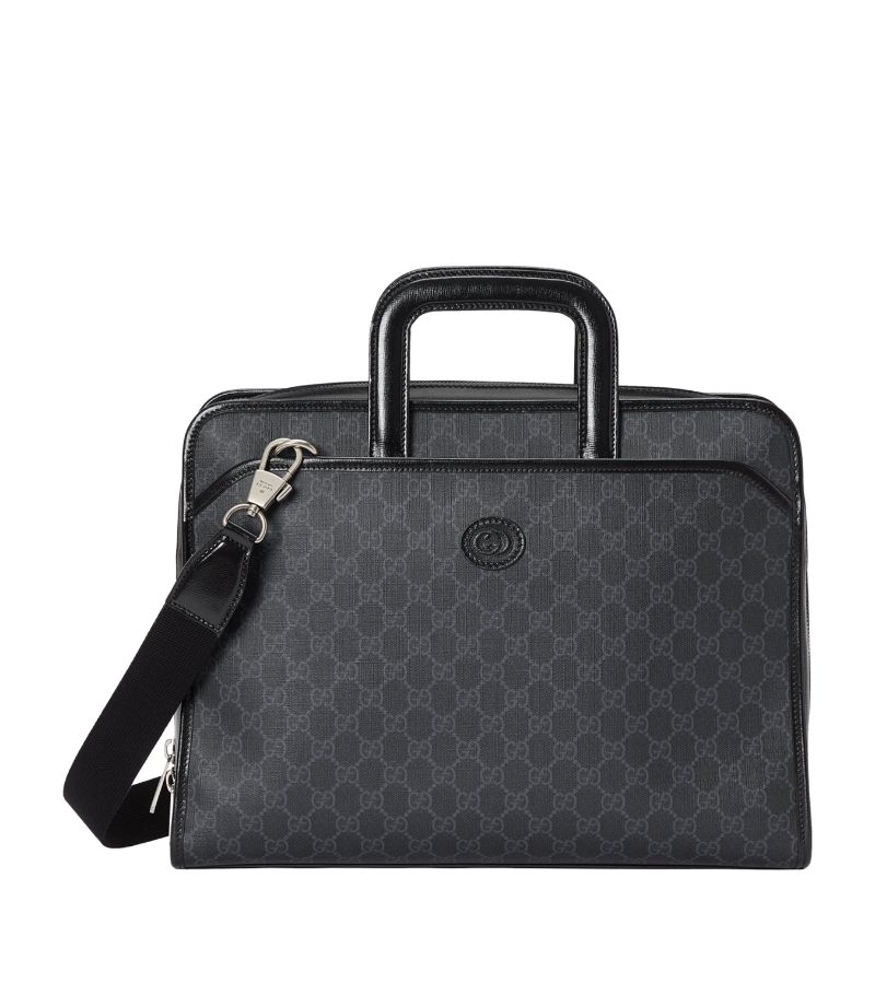 Gucci Gucci Leather Gg Supreme Briefcase