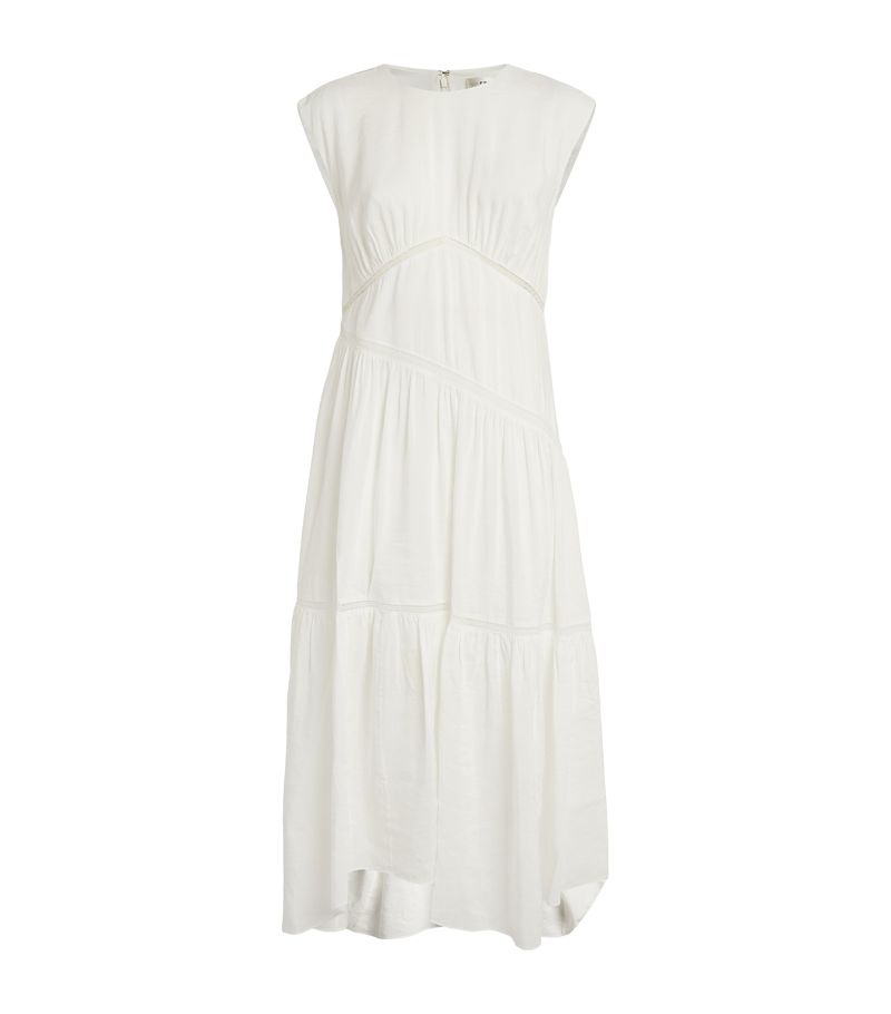 Frame Frame Linen-Blend Midi Dress