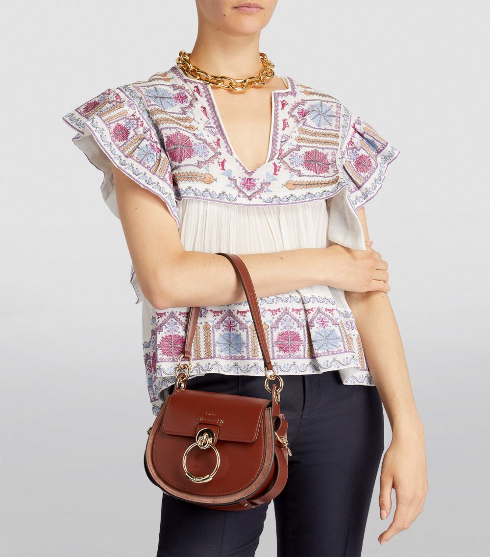 Chloé Chloé Small Leather Tess Saddle Bag