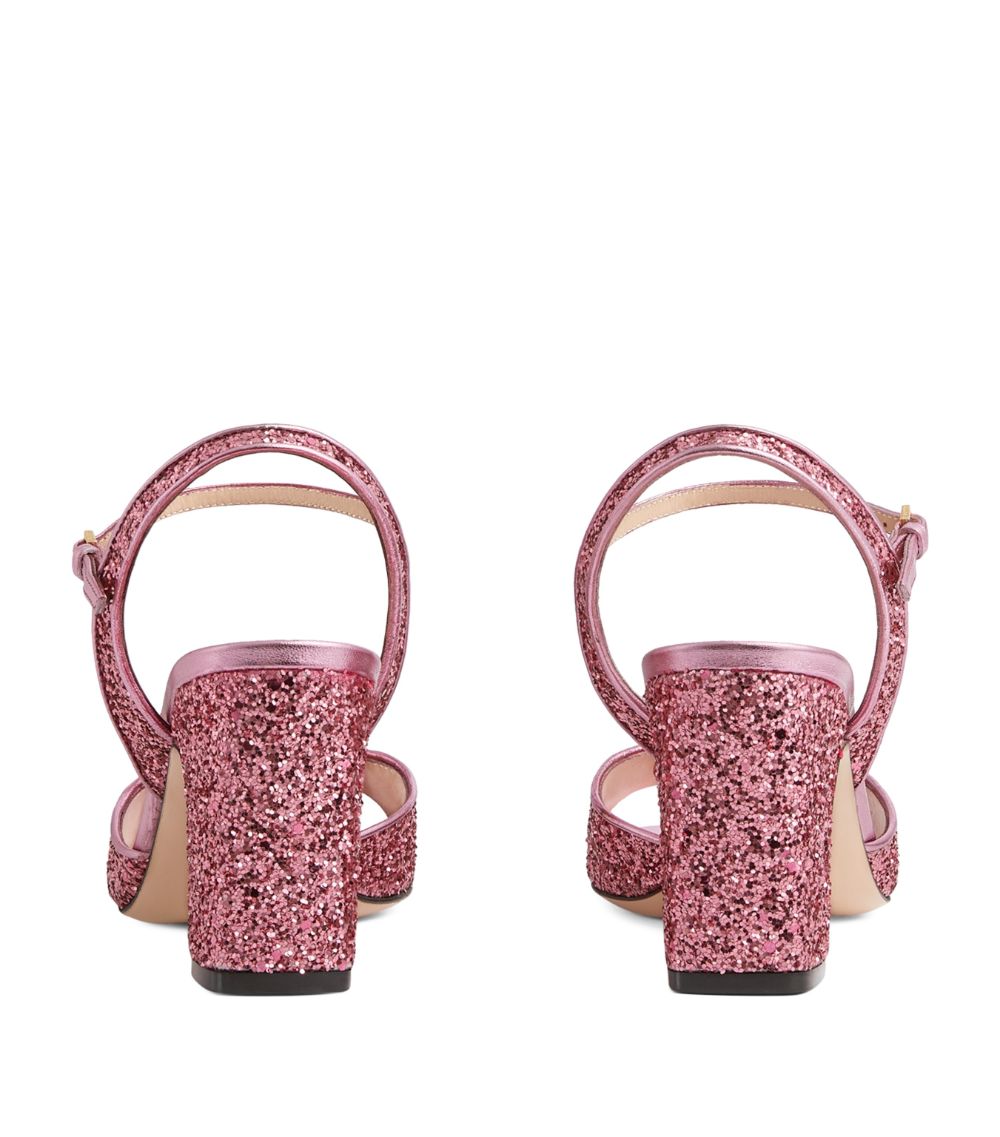 Gucci Gucci Glitter Horsebit Heeled Sandals