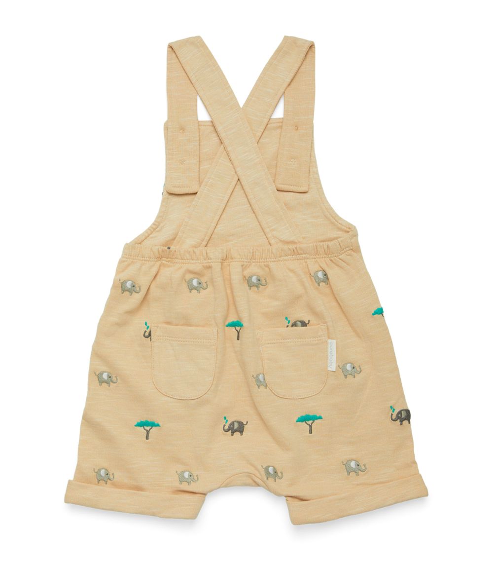 Purebaby Purebaby Elephant Embroidered Dungarees (0-24 Months)
