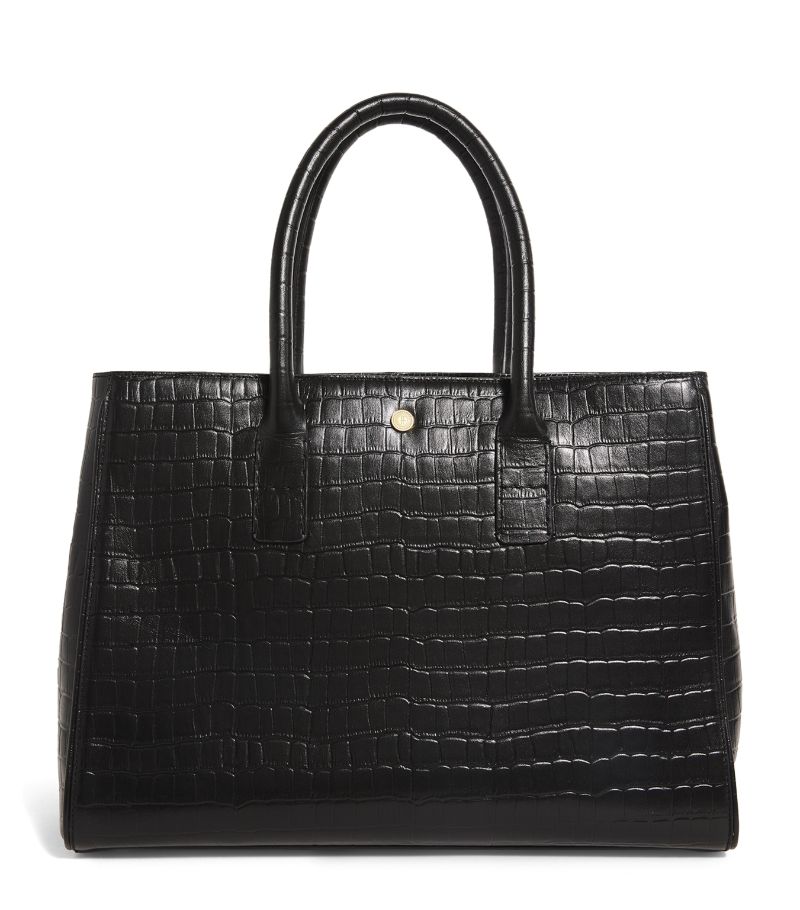 Harrods Harrods Croc-Embossed Leather Tote Bag