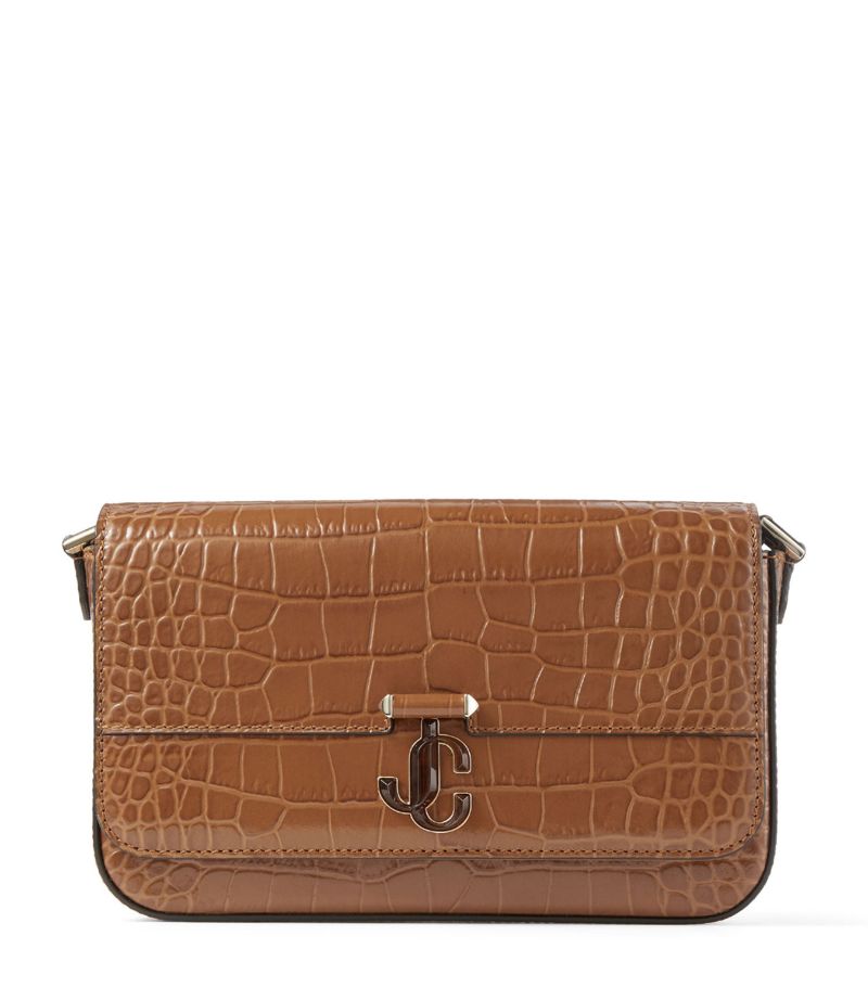 Jimmy Choo Jimmy Choo Avenue Croc-Embossed Cross-Body Bag