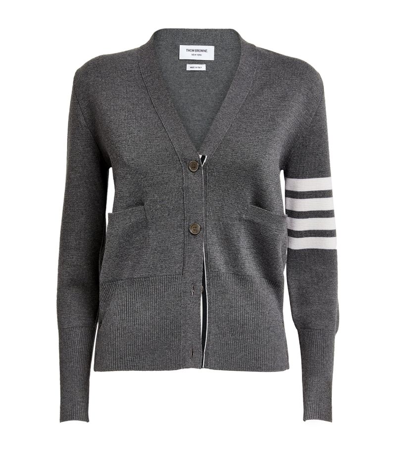 Thom Browne Thom Browne Merino Wool 4-Bar Stripe Cardigan