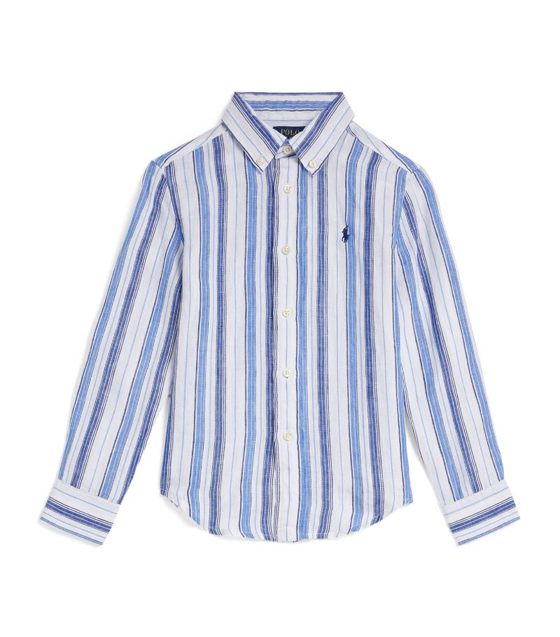 Ralph Lauren Kids Ralph Lauren Kids Linen Striped Long-Sleeve Shirt (2-7 Years)