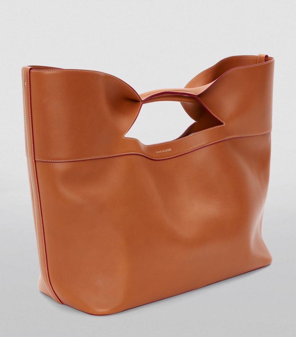 Alexander McQueen Alexander McQueen Leather The Bow Top-Handle Bag