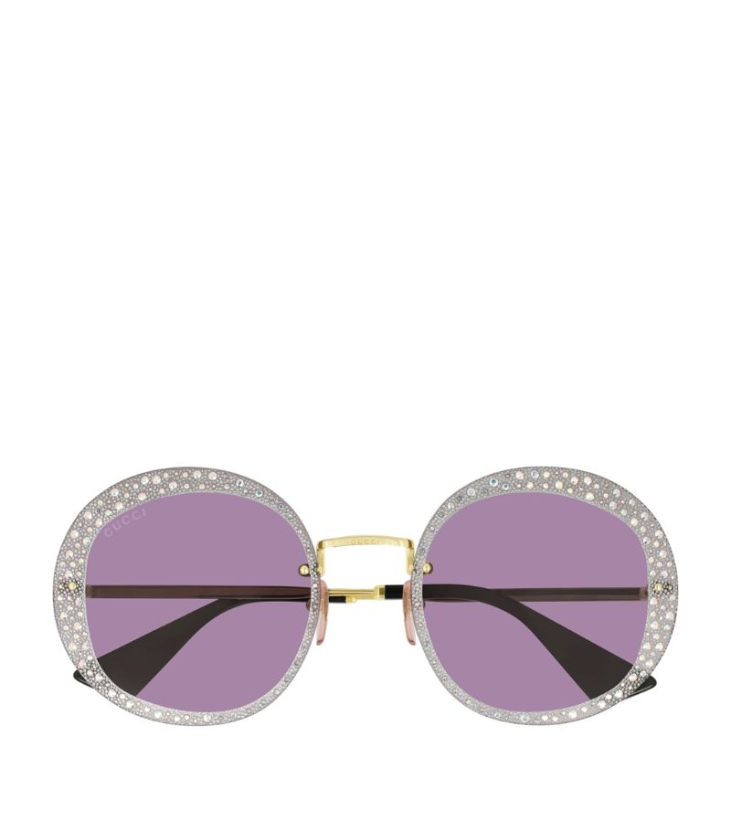 Gucci Gucci Embellished Round Sunglasses