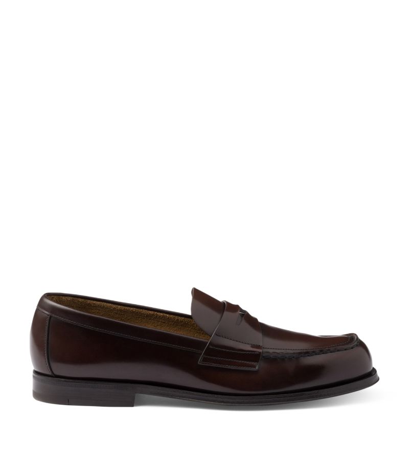 Prada Prada Brushed Leather Loafers