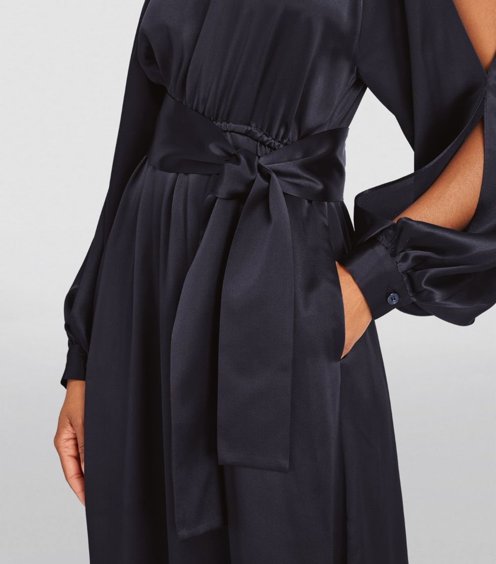 Eleventy Eleventy Silk Belted Maxi Dress