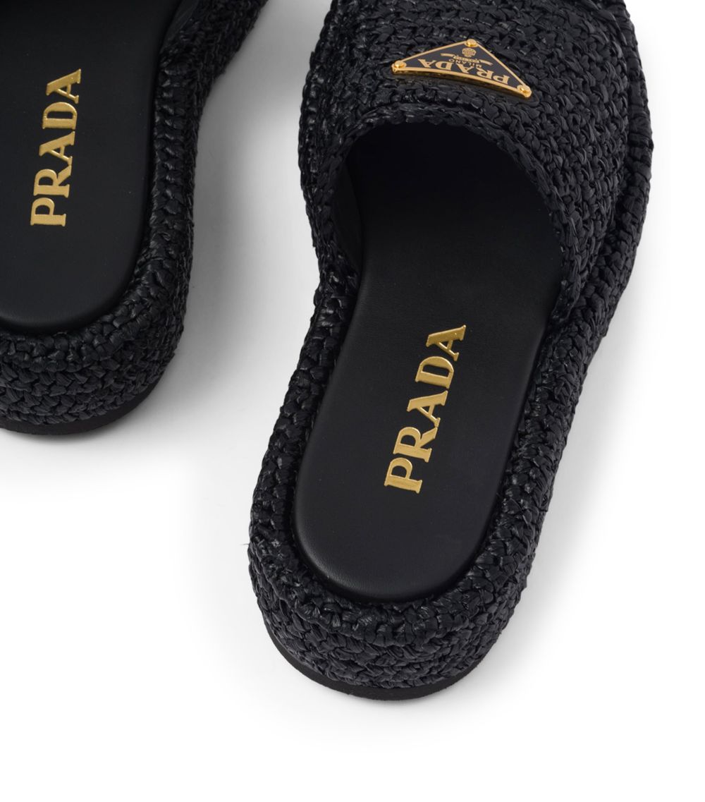 Prada Prada Crochet Flatform Slides 35