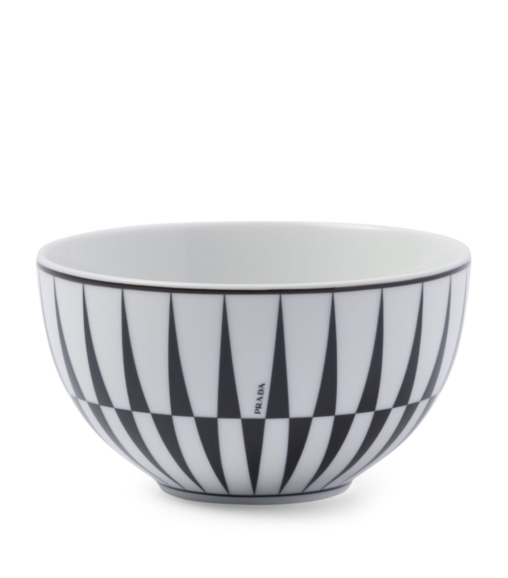 Prada Prada Set Of 2 Stripes Cereal Bowls (12Cm)