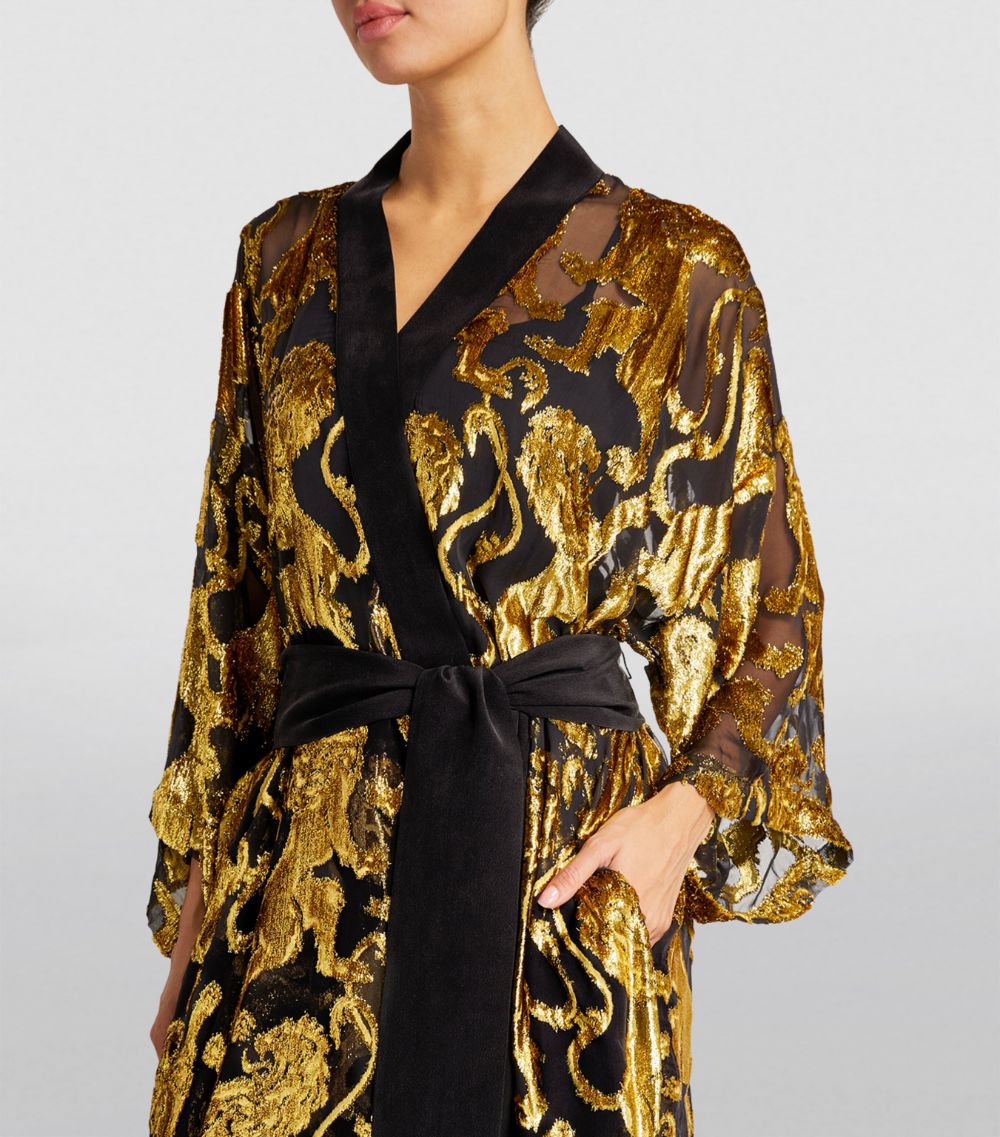 Olivia Von Halle Olivia Von Halle Silk-Blend Queenie Noble Robe