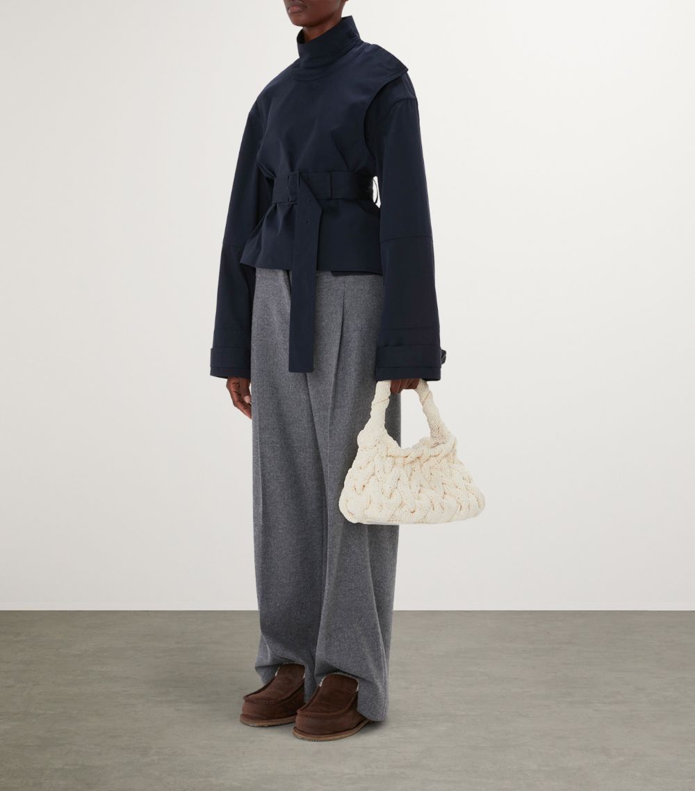 Jw Anderson Jw Anderson Cable-Knit Top-Handle Bag