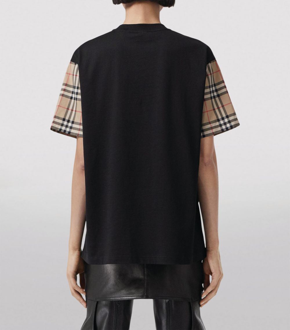 Burberry Burberry Cotton Oversized Vintage Check T-Shirt