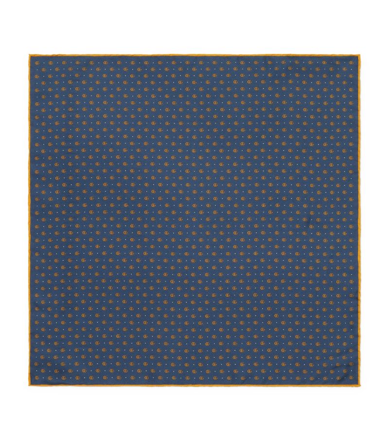 Gucci Gucci Silk Double G Pocket Square