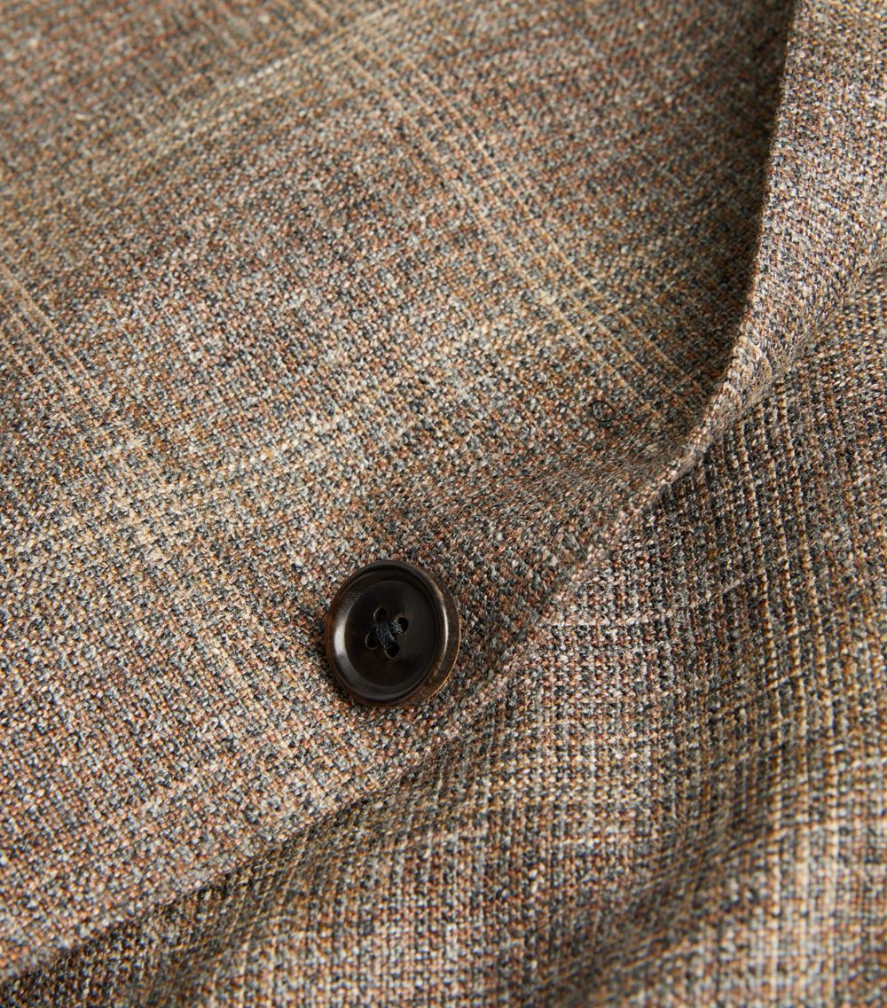 Corneliani Corneliani Wool-Silk Blend Check Suit Jacket