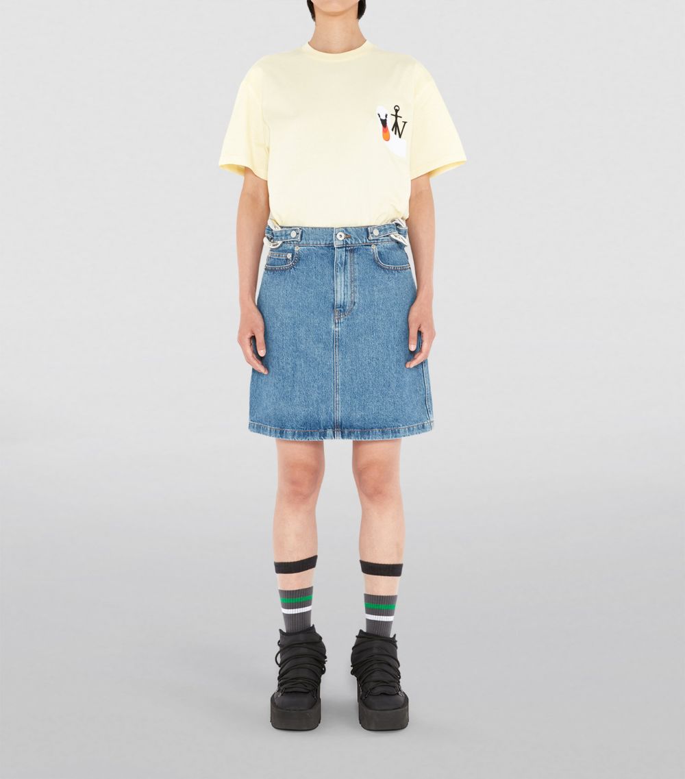 Jw Anderson Jw Anderson Chain-Link Denim Skirt