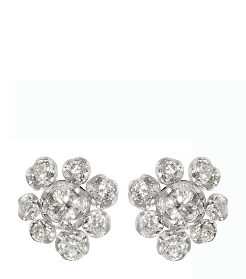 Annoushka Annoushka Large White Gold And Diamond Whoopsie Daisy Stud Earrings