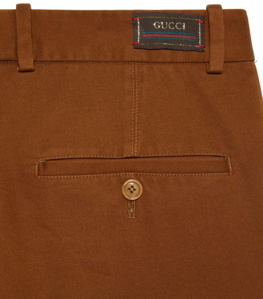 Gucci Gucci Cotton Slim-Fit Drill Trousers