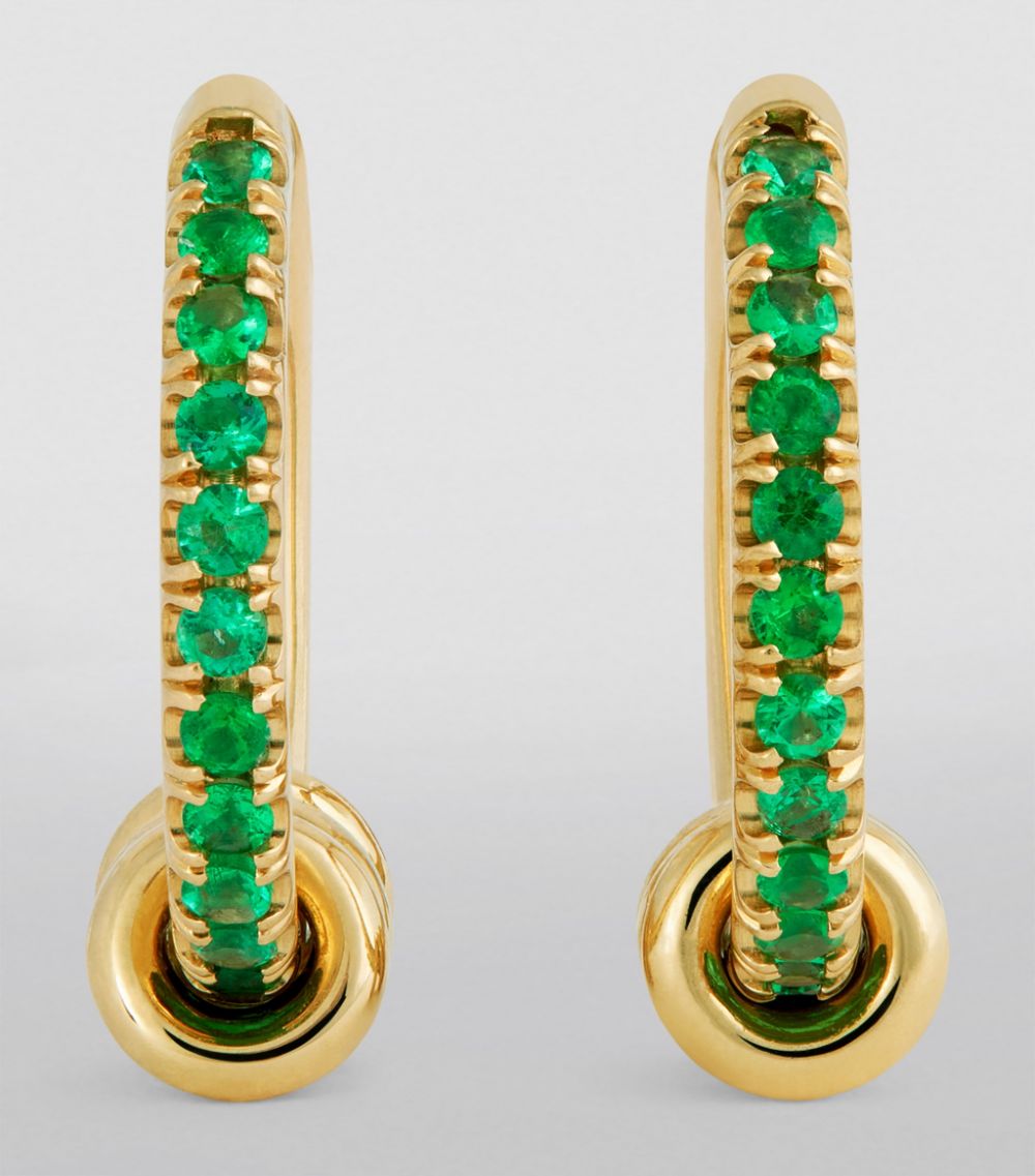 Spinelli Kilcollin Spinelli Kilcollin Yellow Gold and Emerald Ara Earrings