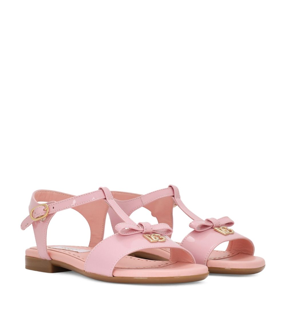 Dolce & Gabbana Dolce & Gabbana Kids Leather Dg Logo Sandals