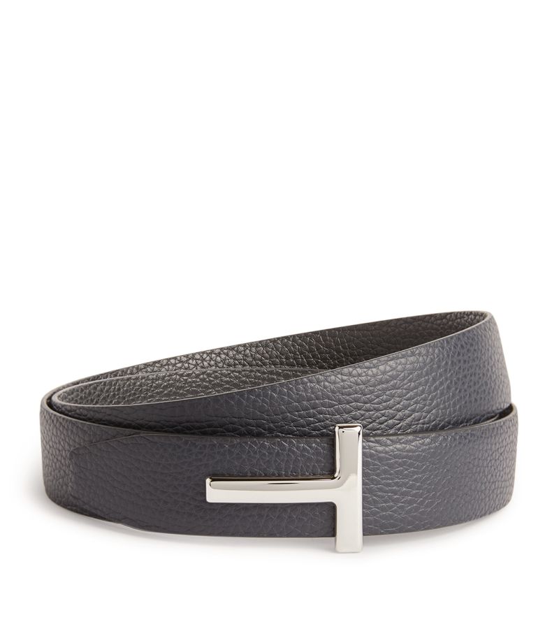 Tom Ford Tom Ford Leather Reversible T Icon Belt