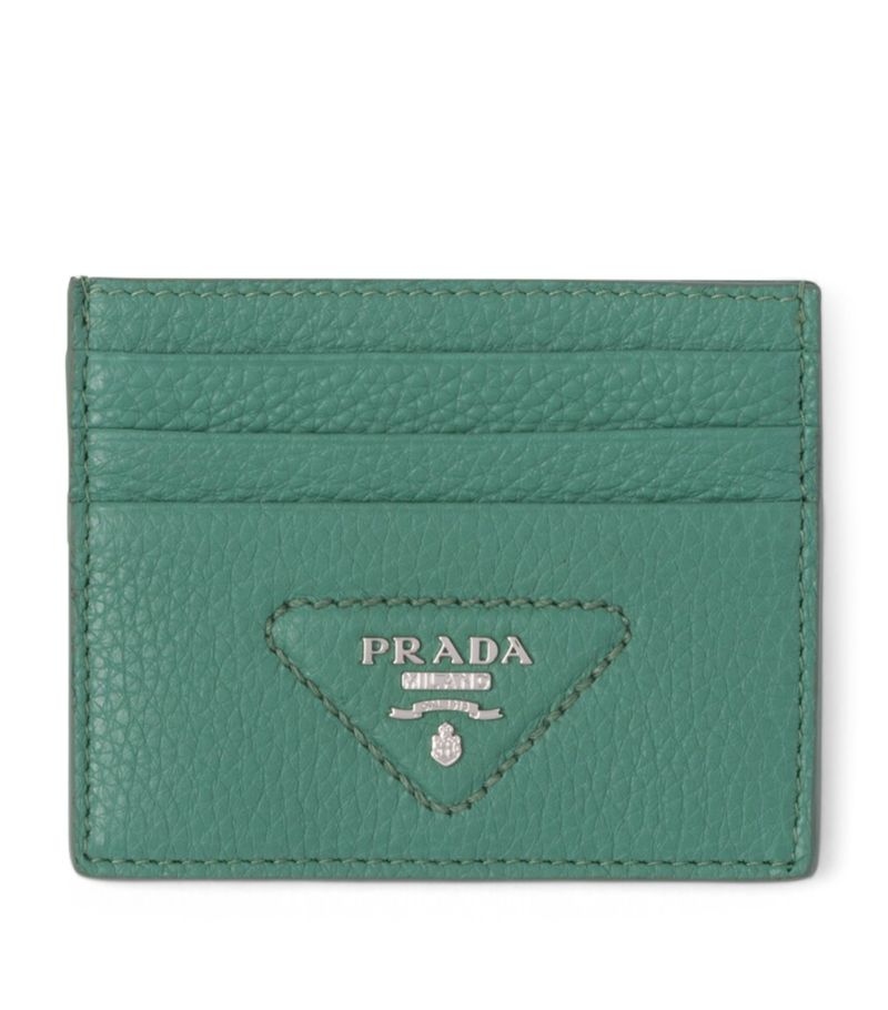 Prada Prada Leather Triangle Card Holder