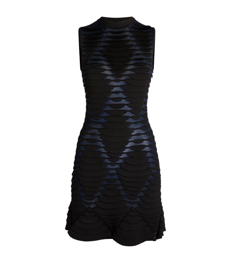 Alaïa Alaïa Python-Effect Mini Dress