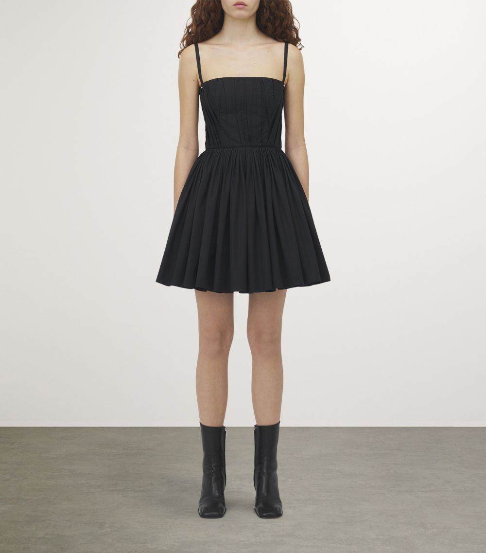 Alexander McQueen Alexander Mcqueen Cotton Pleated Mini Dress