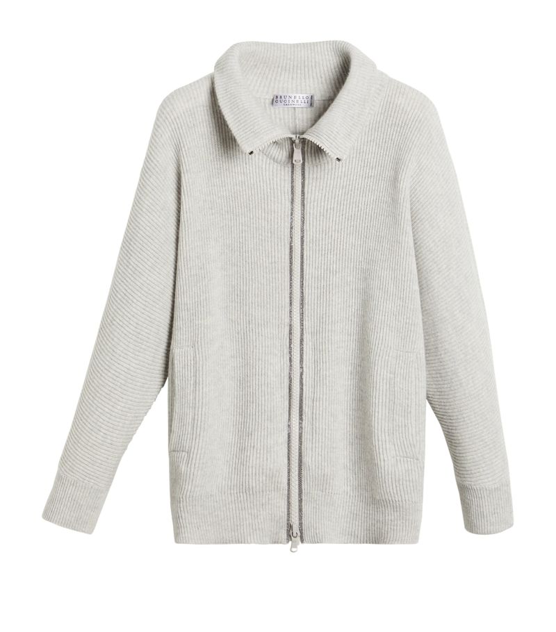 Brunello Cucinelli Kids Brunello Cucinelli Kids Cashmere Rib-Knit Cardigan