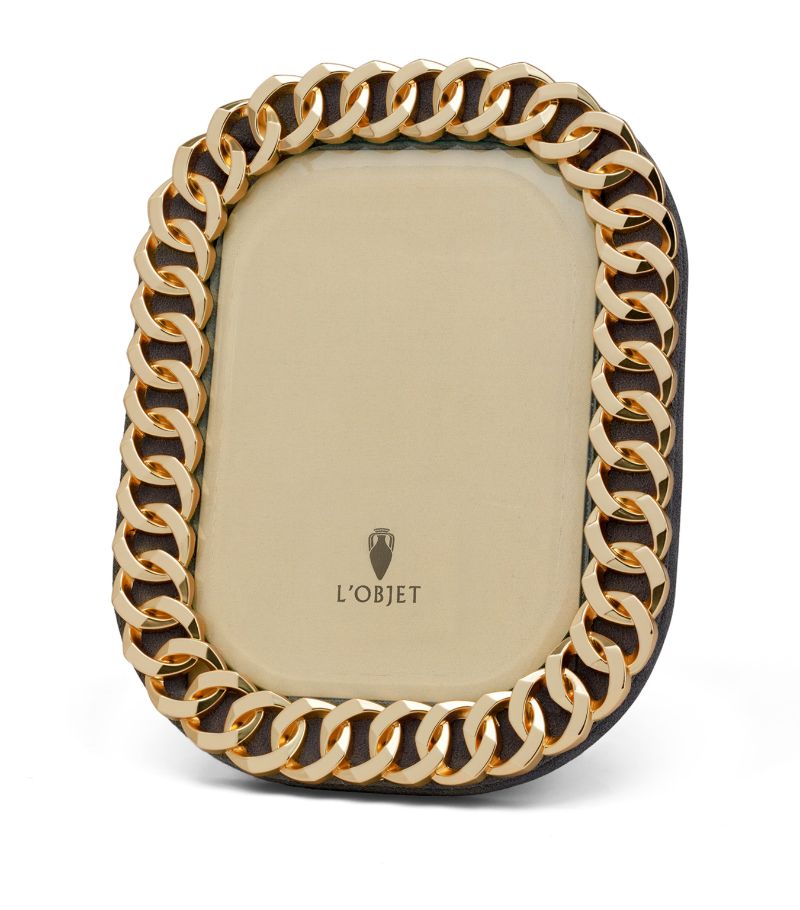 L'Objet L'Objet Gold-Plated Cuban Link Photo Frame (8" X 10")