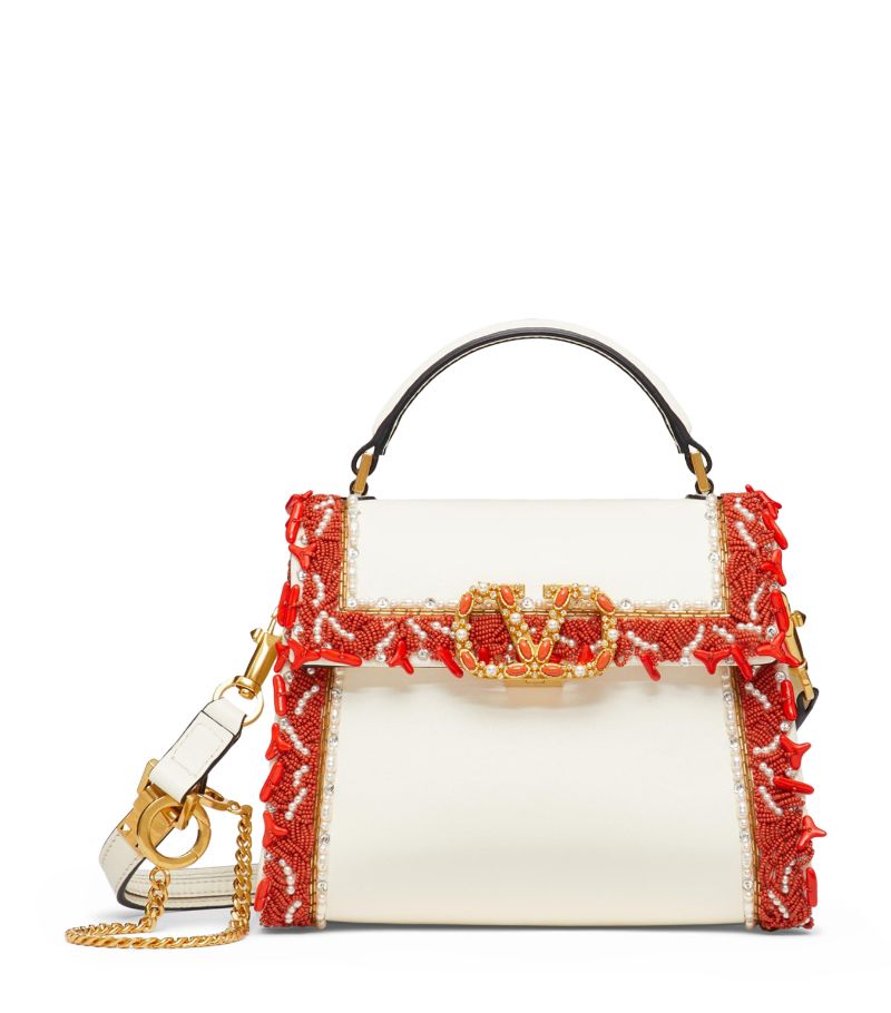 VALENTINO GARAVANI Valentino Garavani Mini Embellished Vsling Top-Handle Bag