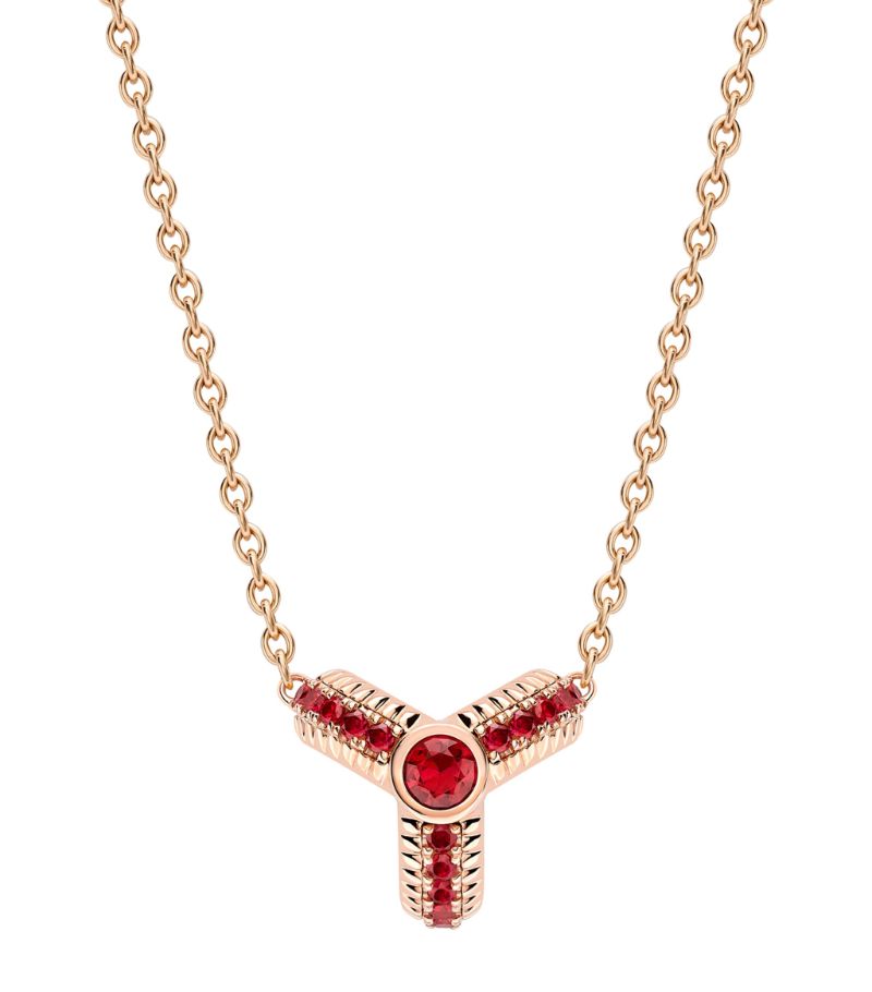 Fabergé Fabergé Rose Gold and Ruby Colours of Love Trio Necklace